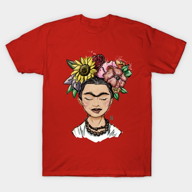 Frida Kahlo T-Shirt by Diogo Mendes Store